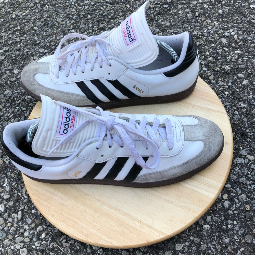 Adidas Samba Classic Shoes Mens 11.5 White Black Gum 772109 Leather Blokecore